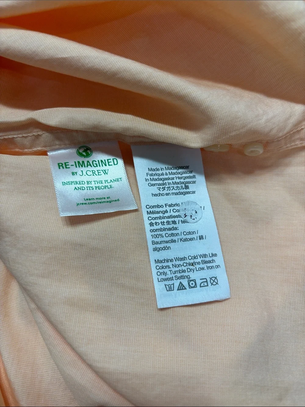 Classic  Peach Button-Down Shirt